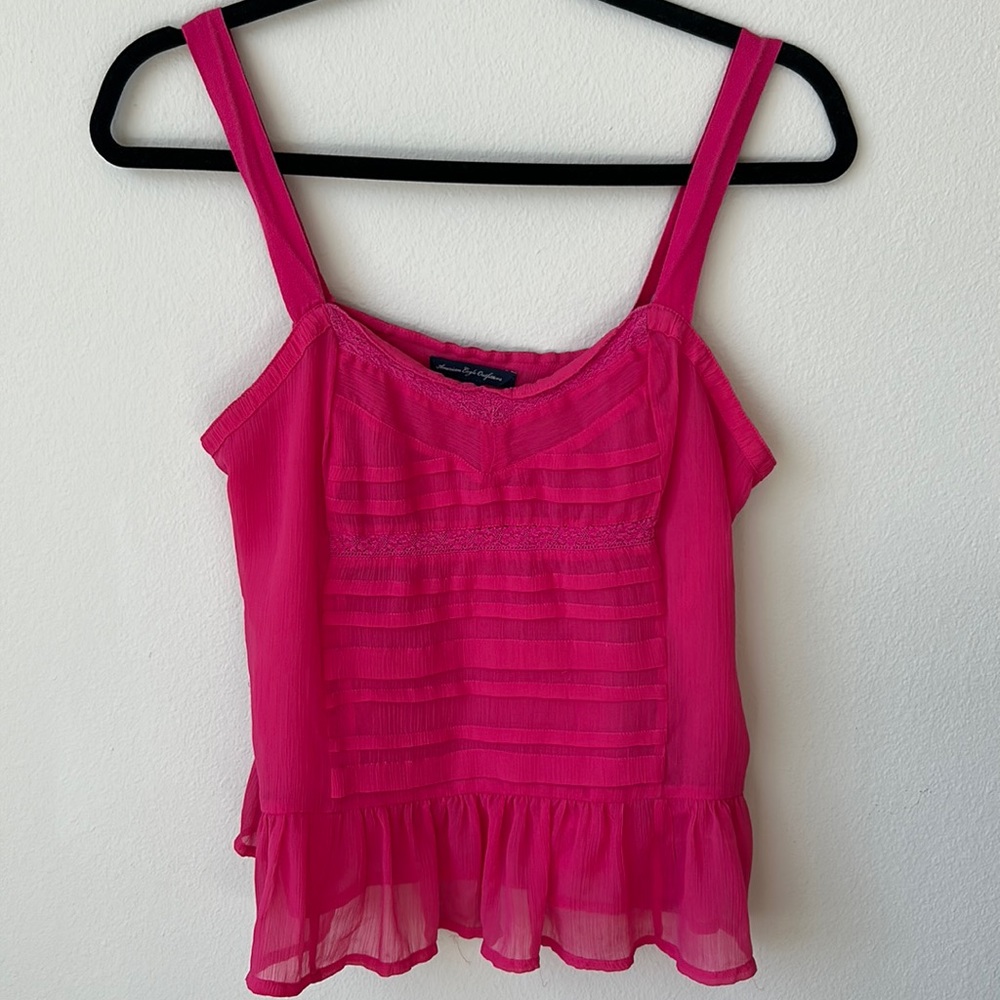 American Eagle Flowy Pink Blouse